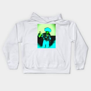 green and blue creature Kids Hoodie